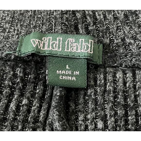 WILD FABL HI-RISE KNIT PANTS, WOMENS, 14 (TALL), HEATHER GRAY, WIDE LEG, PULL-ON - Picture 8 of 9